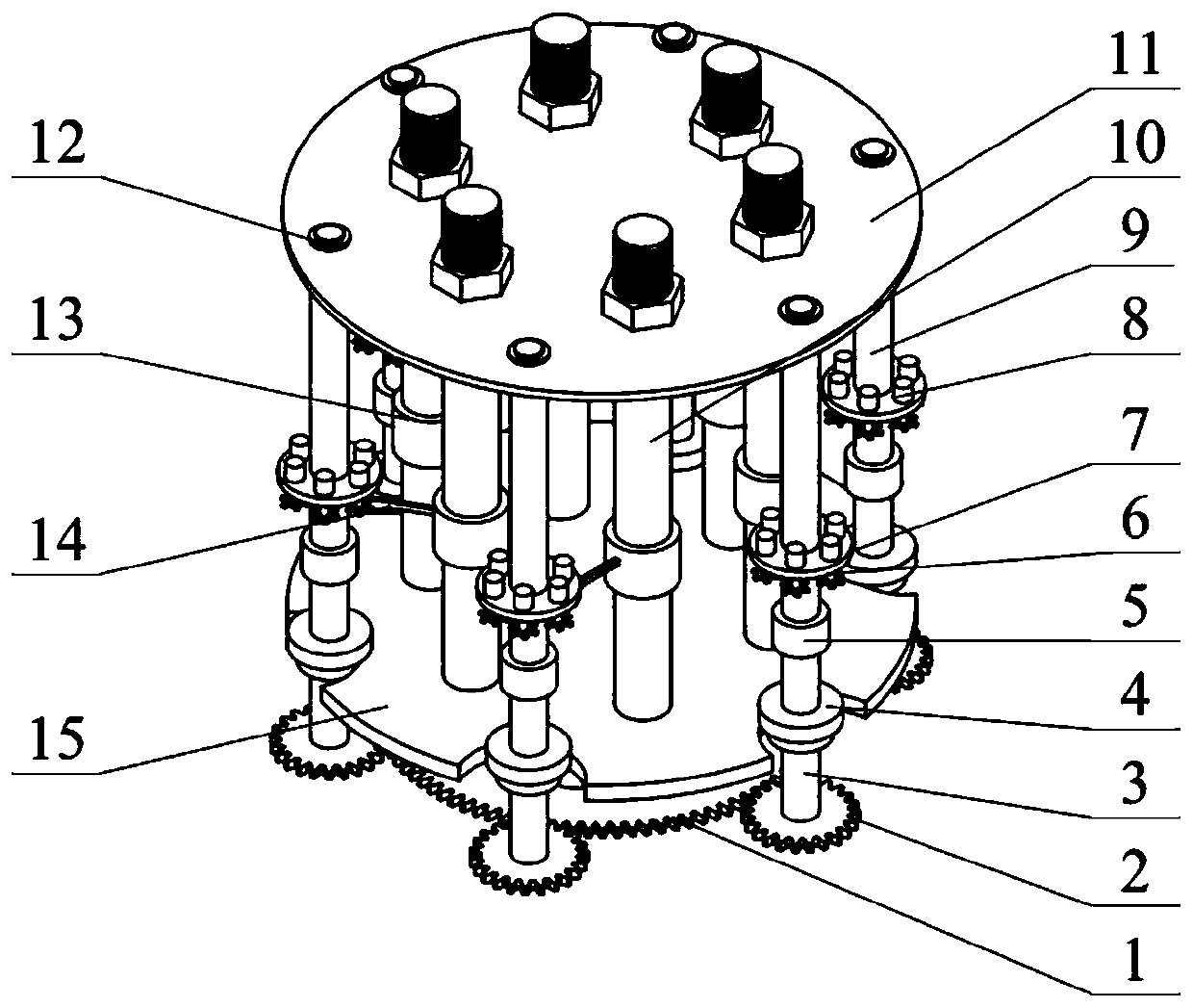 Tool film plating rotating frame device of high-vacuum multi-arc ion film plating machine