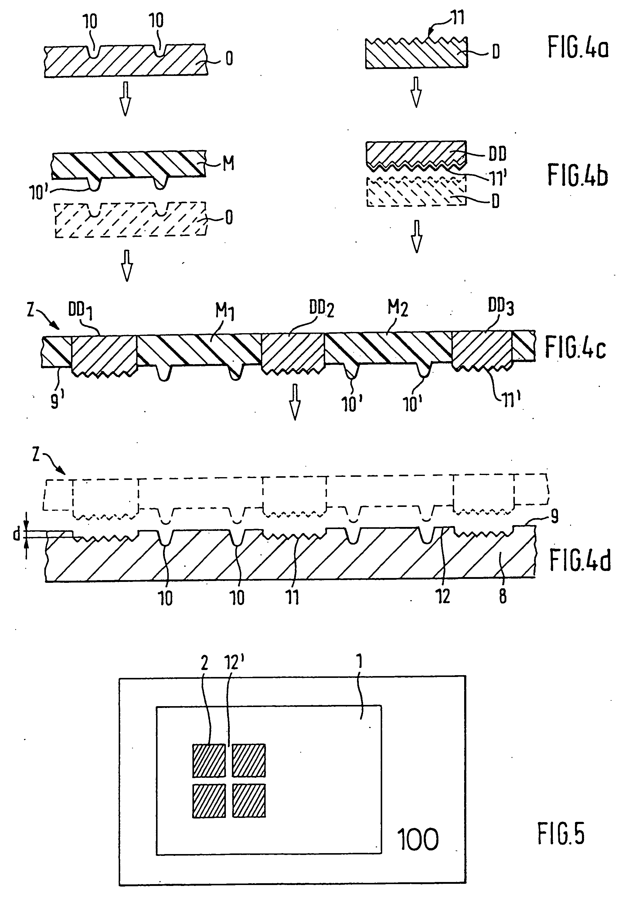 Steel gravure method for the production of a security document, steel gravure plate and semi-product for the same and method for production thereof