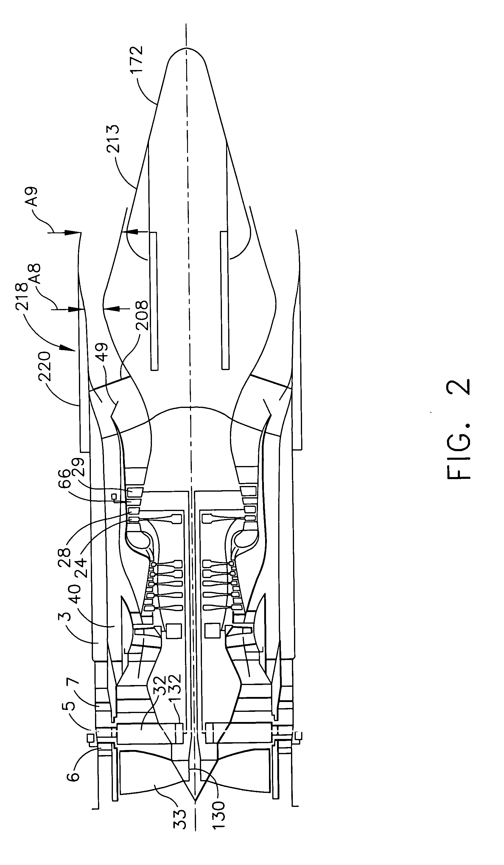 Flade gas turbine engine with counter-rotatable fans