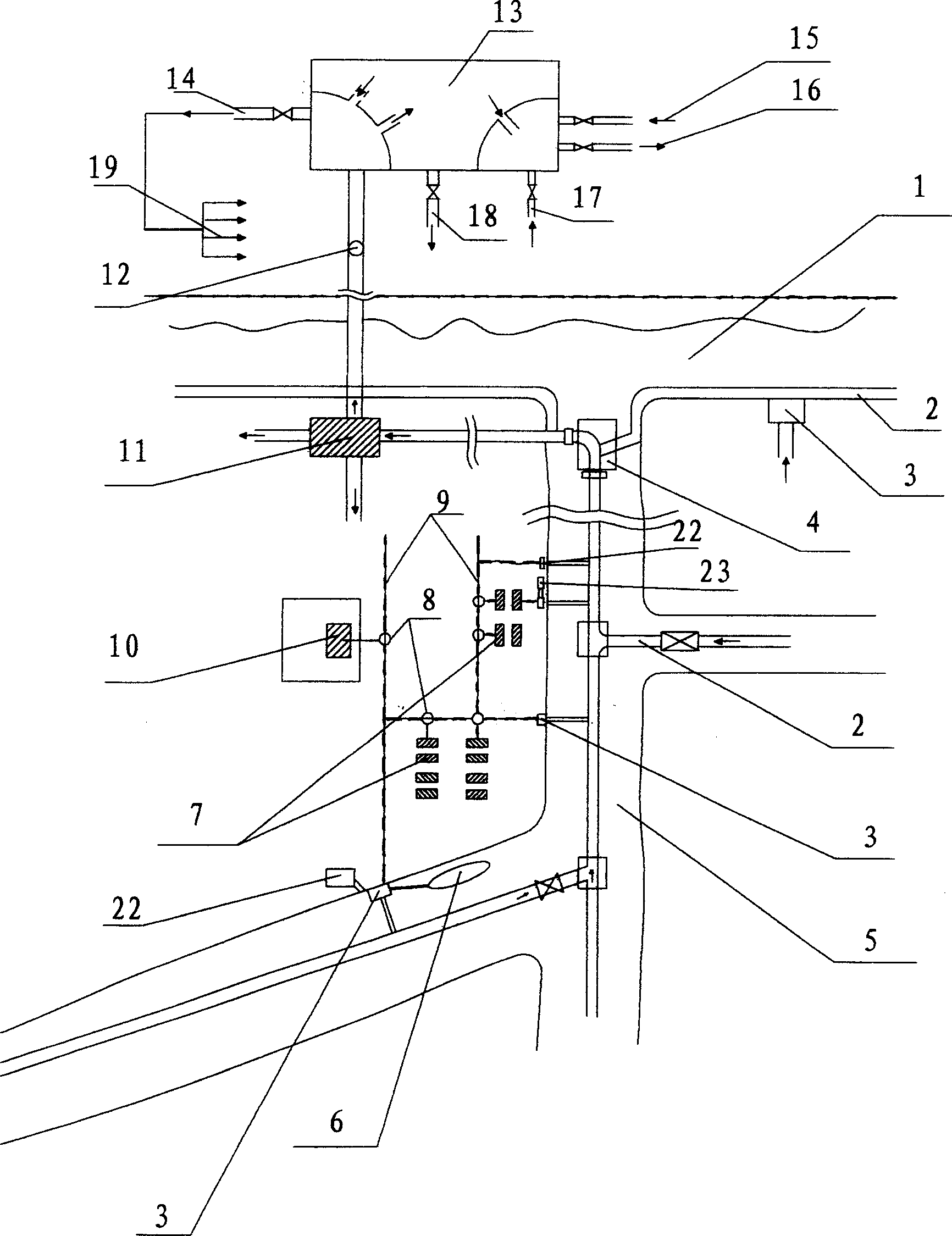 Urban-rural pipeline system engineering sewage discharge and utilization comprehensive system structure