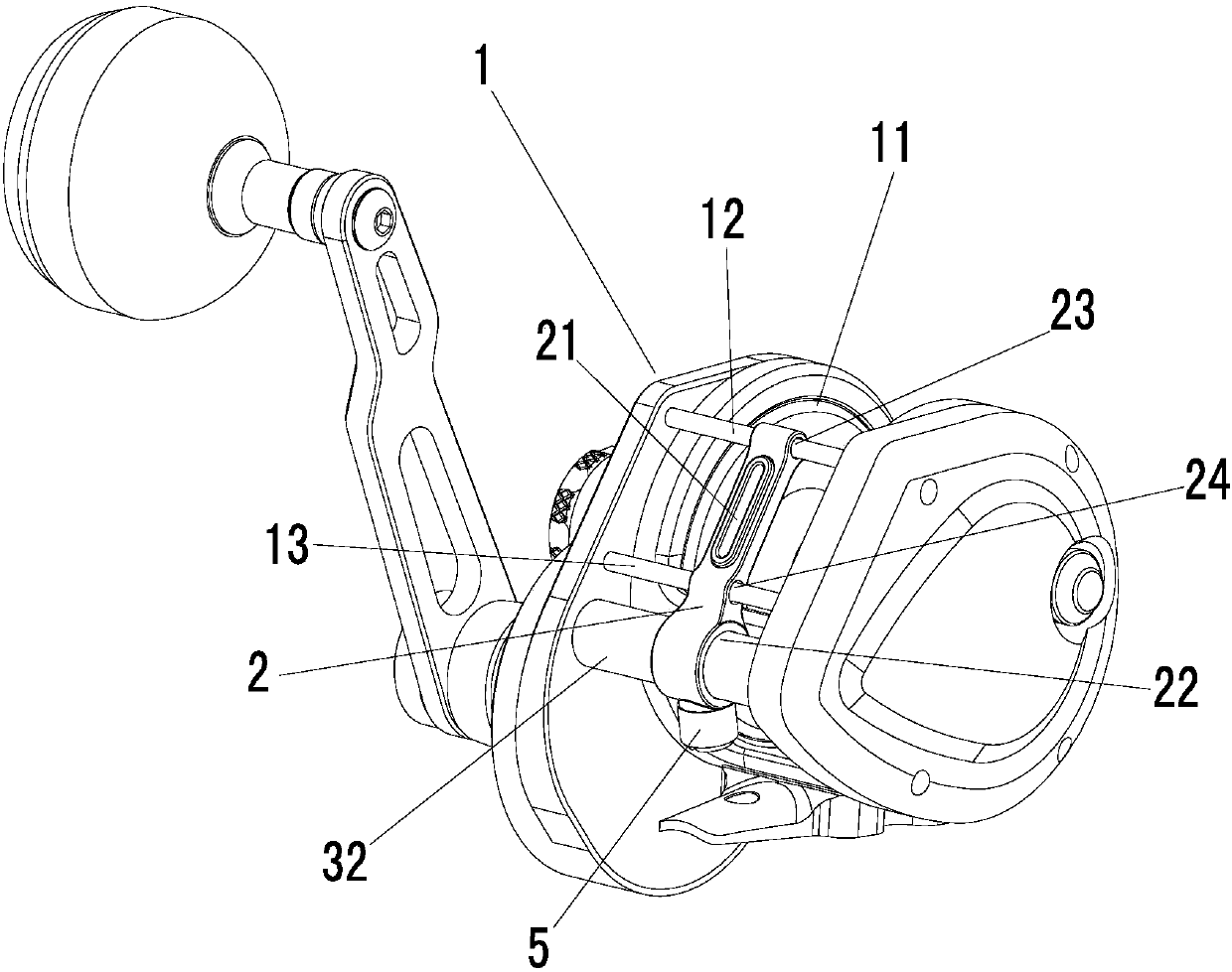 Double disc type drum type fishing reel winder