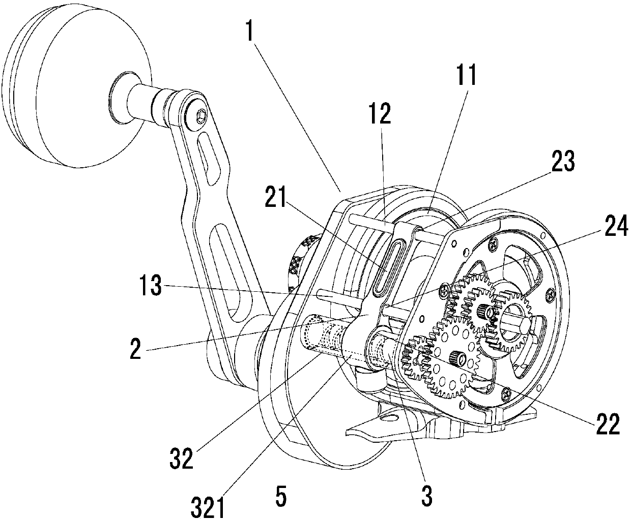 Double disc type drum type fishing reel winder