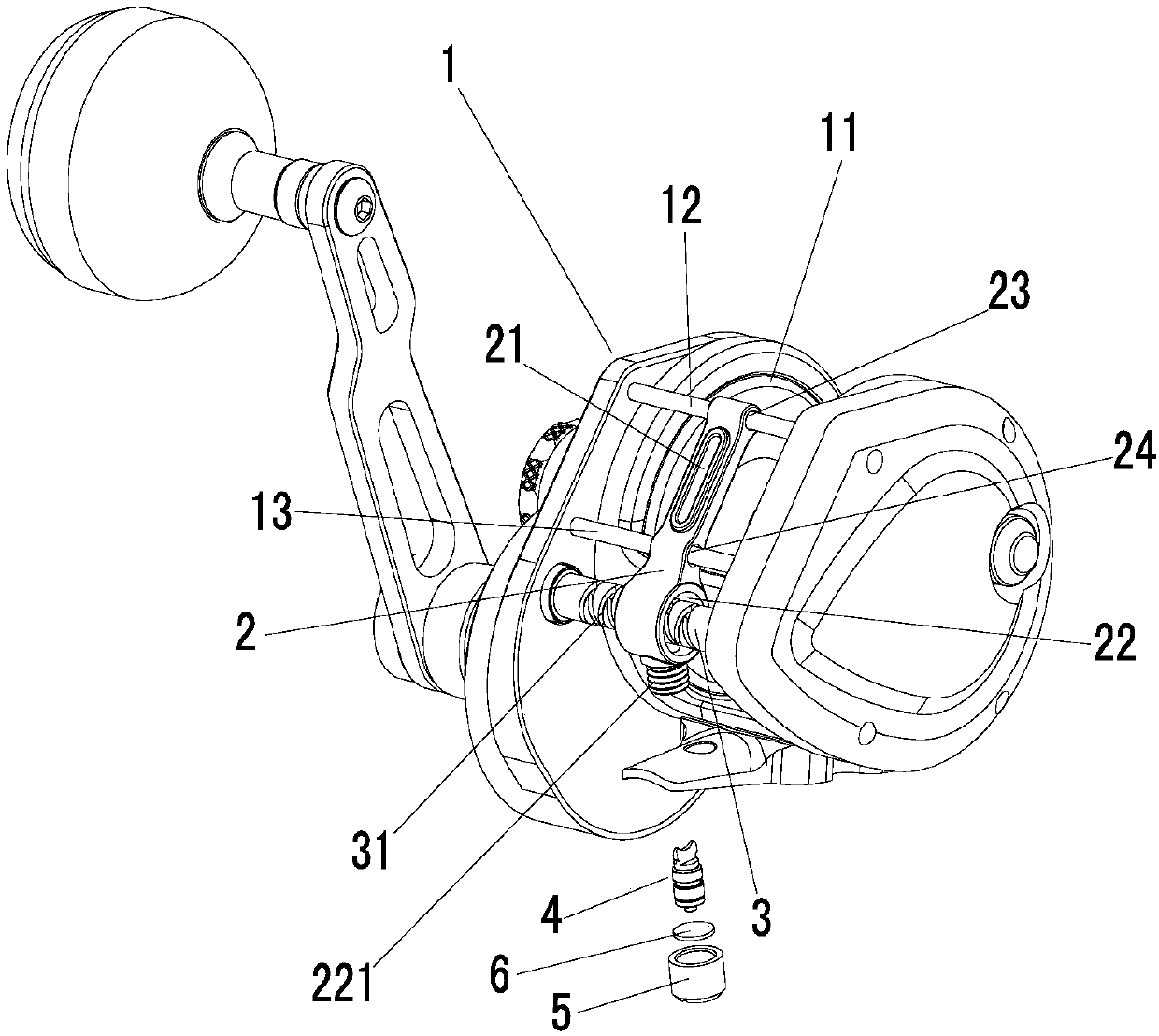 Double disc type drum type fishing reel winder