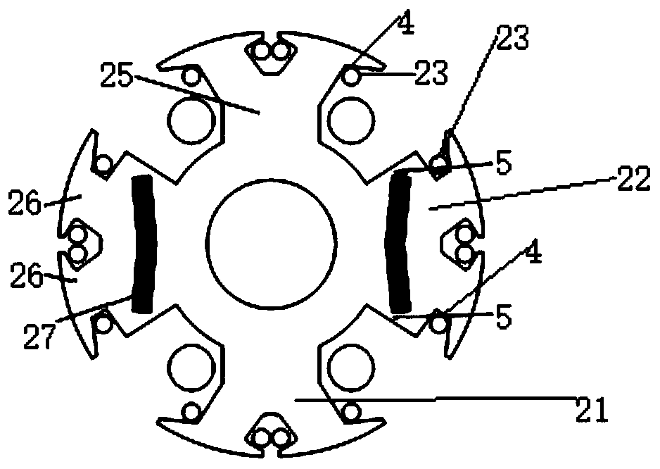 Brushless hybrid excitation synchronous generator with adjustable magnetic flux leakage