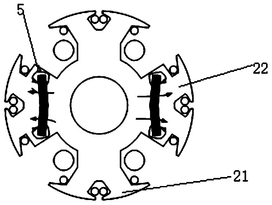 Brushless hybrid excitation synchronous generator with adjustable magnetic flux leakage