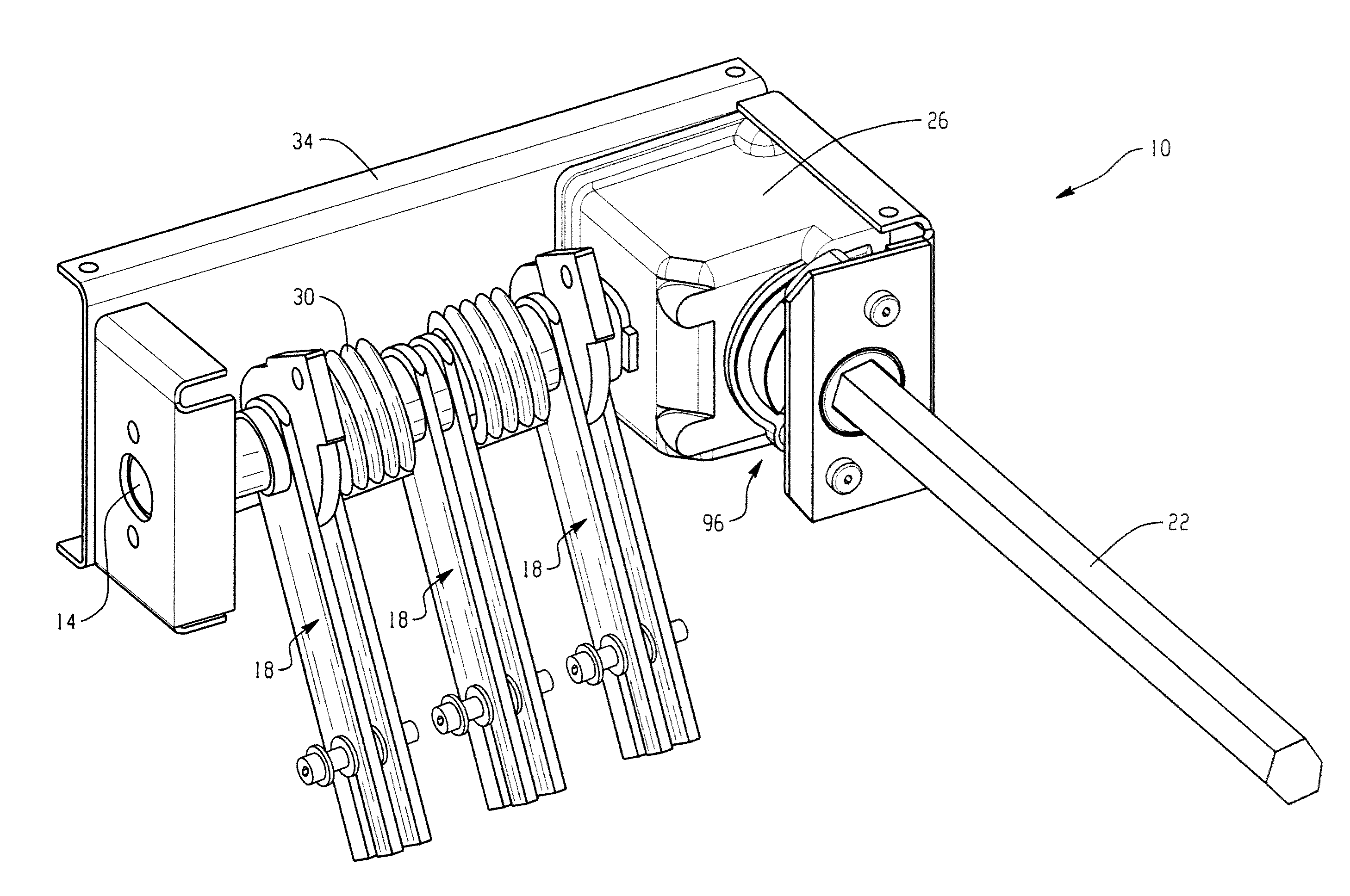 Scalable medium voltage latching earthing switch