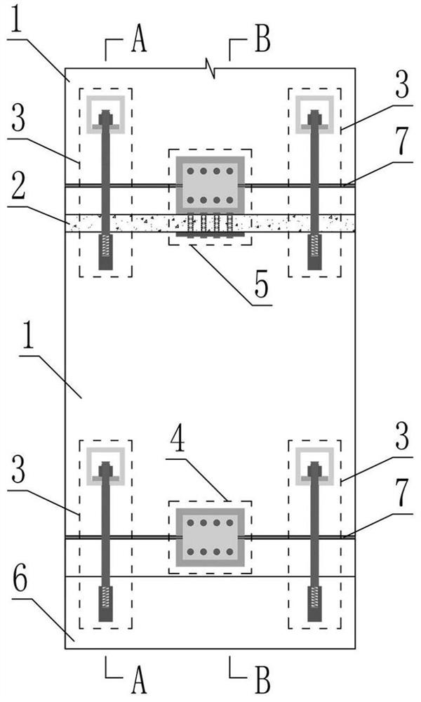 A detachable assembly shear wall structure and assembly method with replaceable components