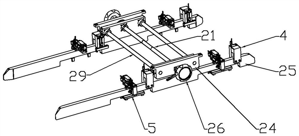 Jacking bidirectional width adjusting mechanism