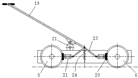 Positioning sliding trolley capable of automatically tracking central line of rail in real time