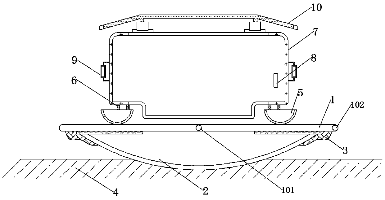 Paddy-field oxygen supplying device floating on water surface