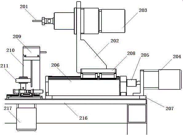 Drilling mechanism for automatic processing machine for erhu tuning pegs