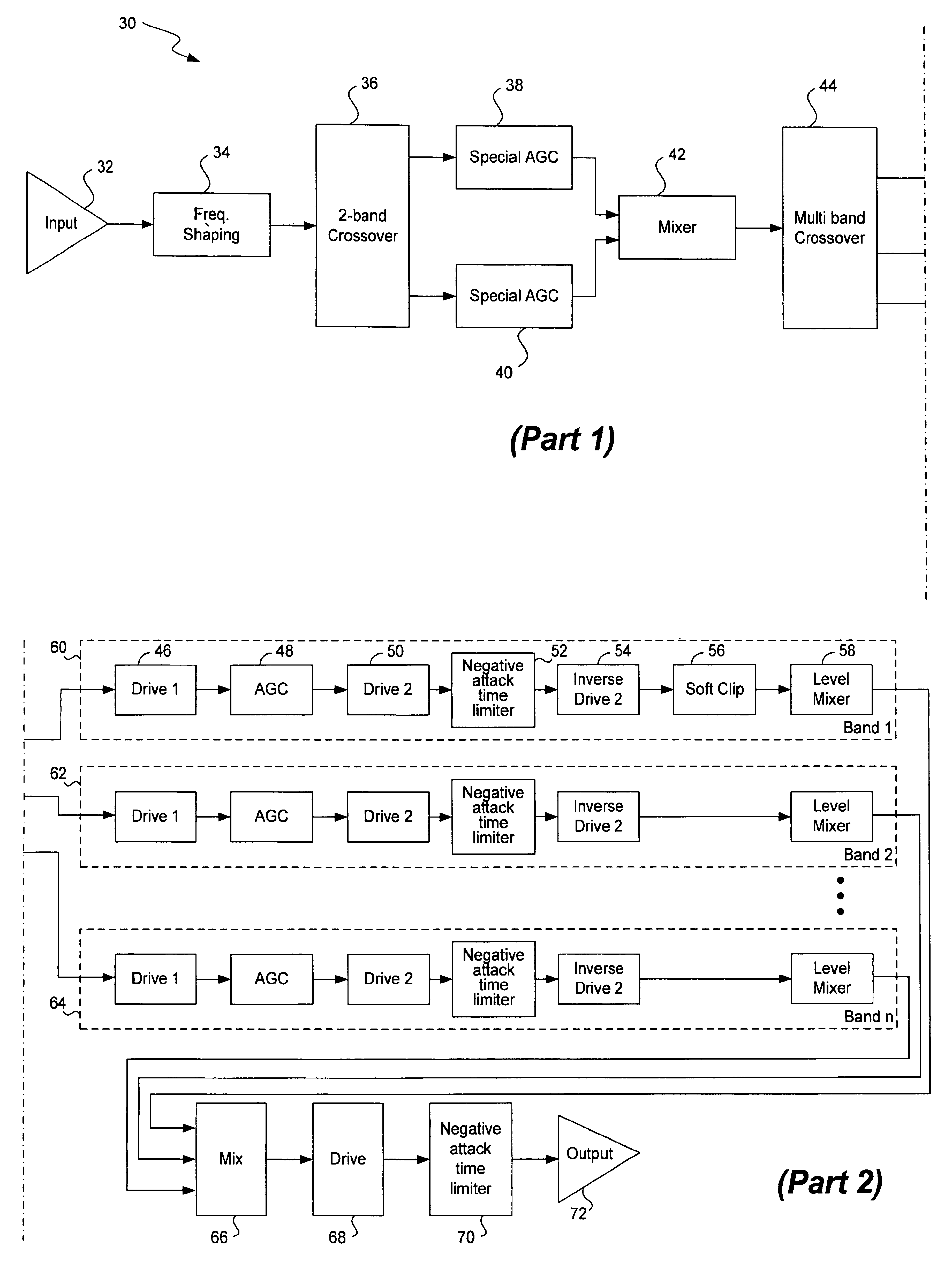 Techniques for improving audio clarity and intelligibility at reduced bit rates over a digital network