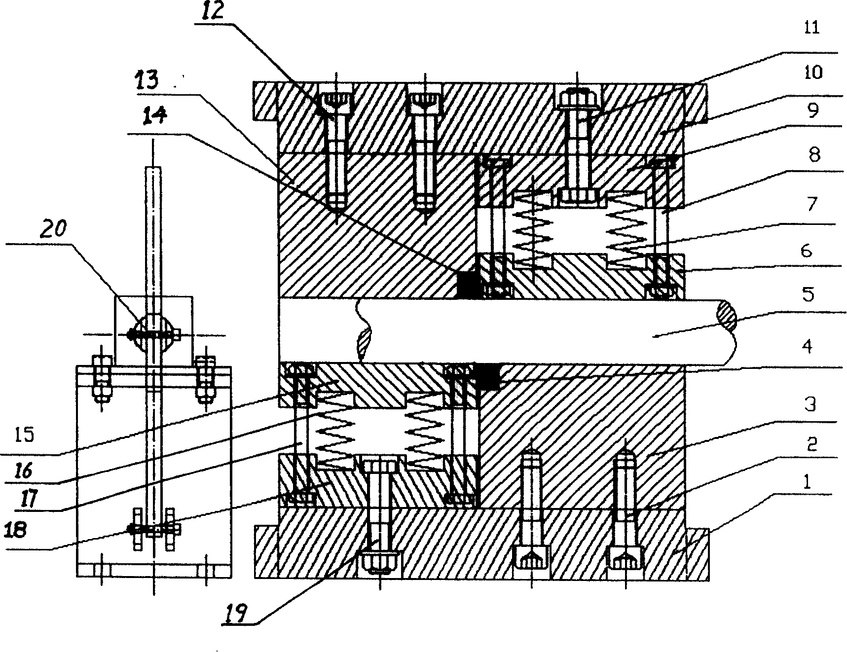 Rod material precision shear mould