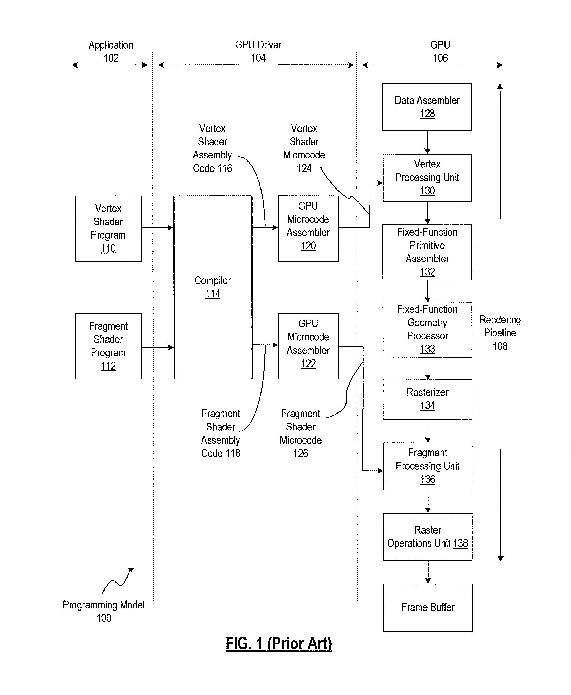 Methods and systems for processing a geometry shader program developed in a high-level shading language