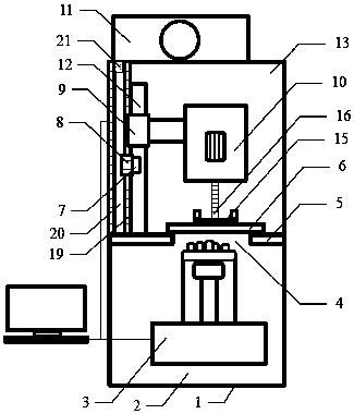 A constant temperature total internal reflection microfluidic chip detection all-in-one machine