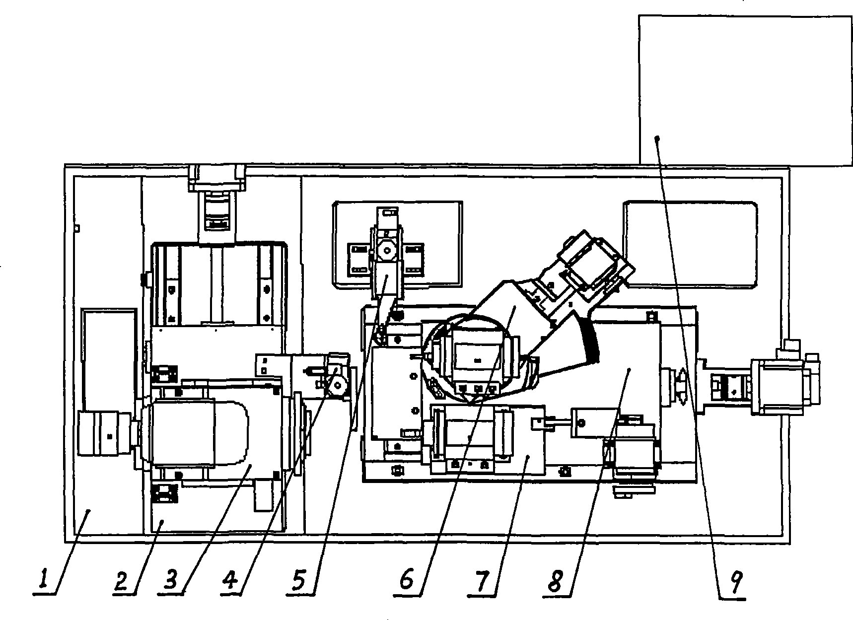 Precise numerical control internal grinder and processing control method thereof