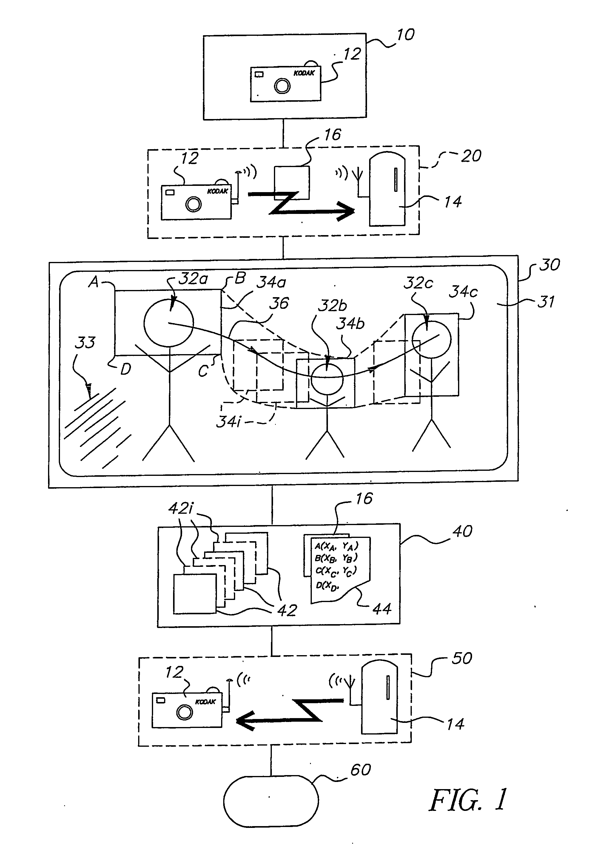 Method of displaying an image captured by a digital