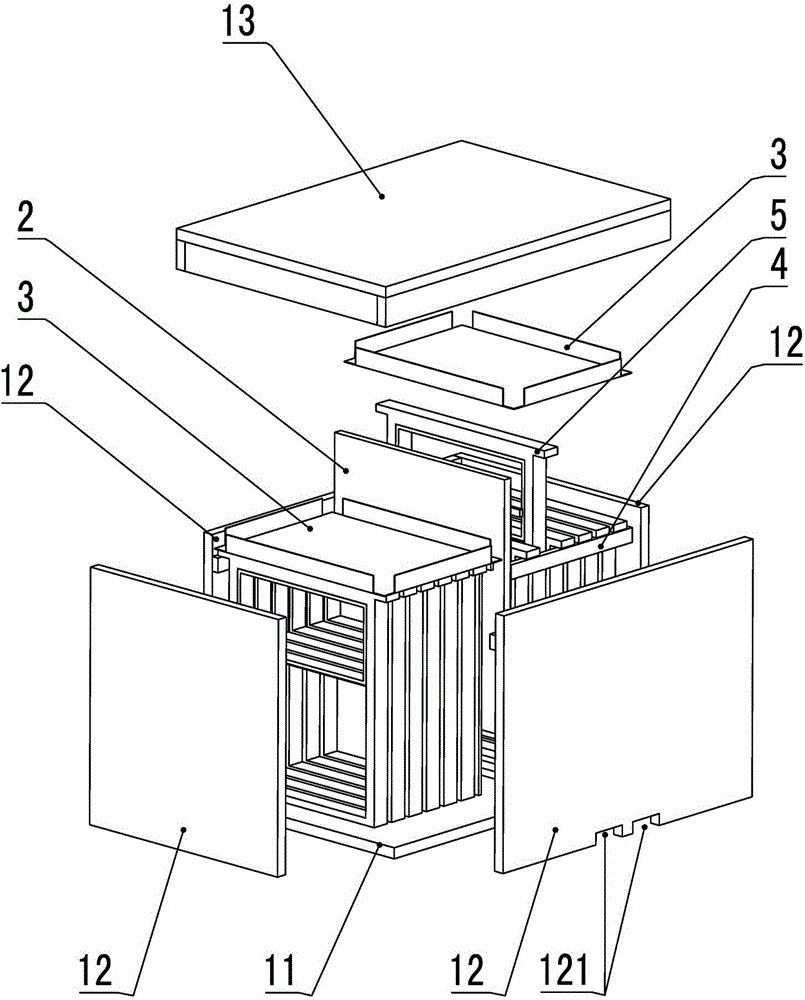 Chinese bee comb honey double-queen production box