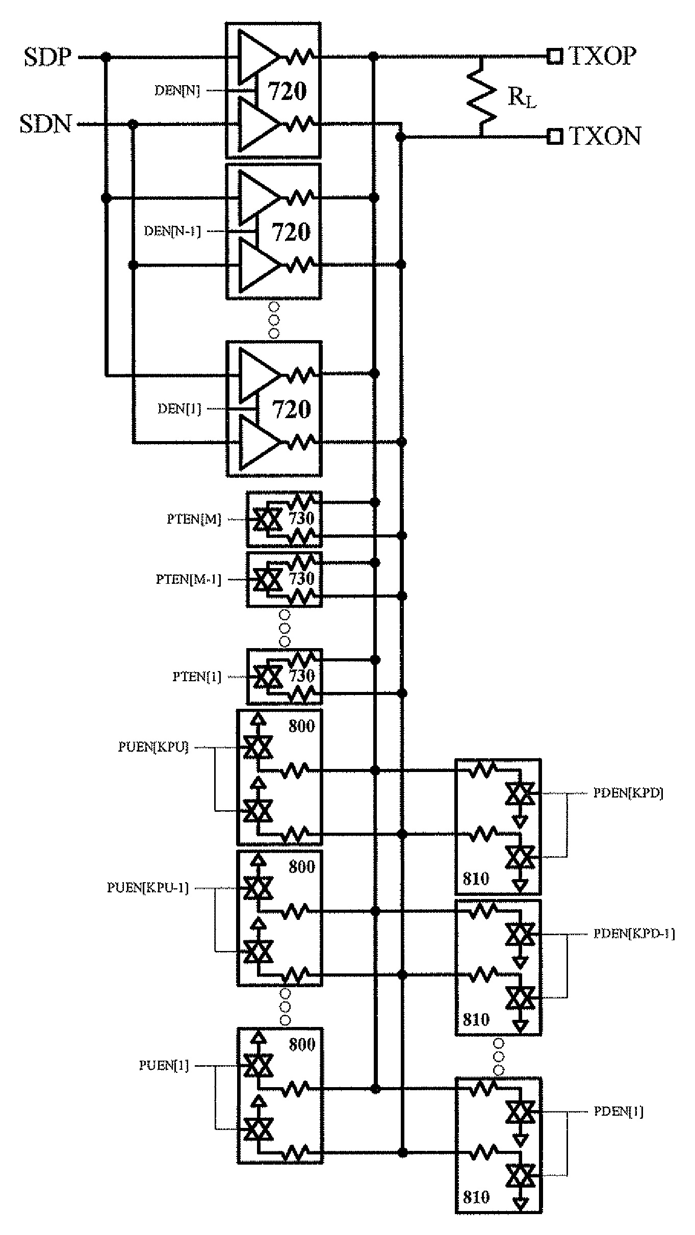 Configurable voltage mode transmitted architecture with common-mode adjustment and novel pre-emphasis