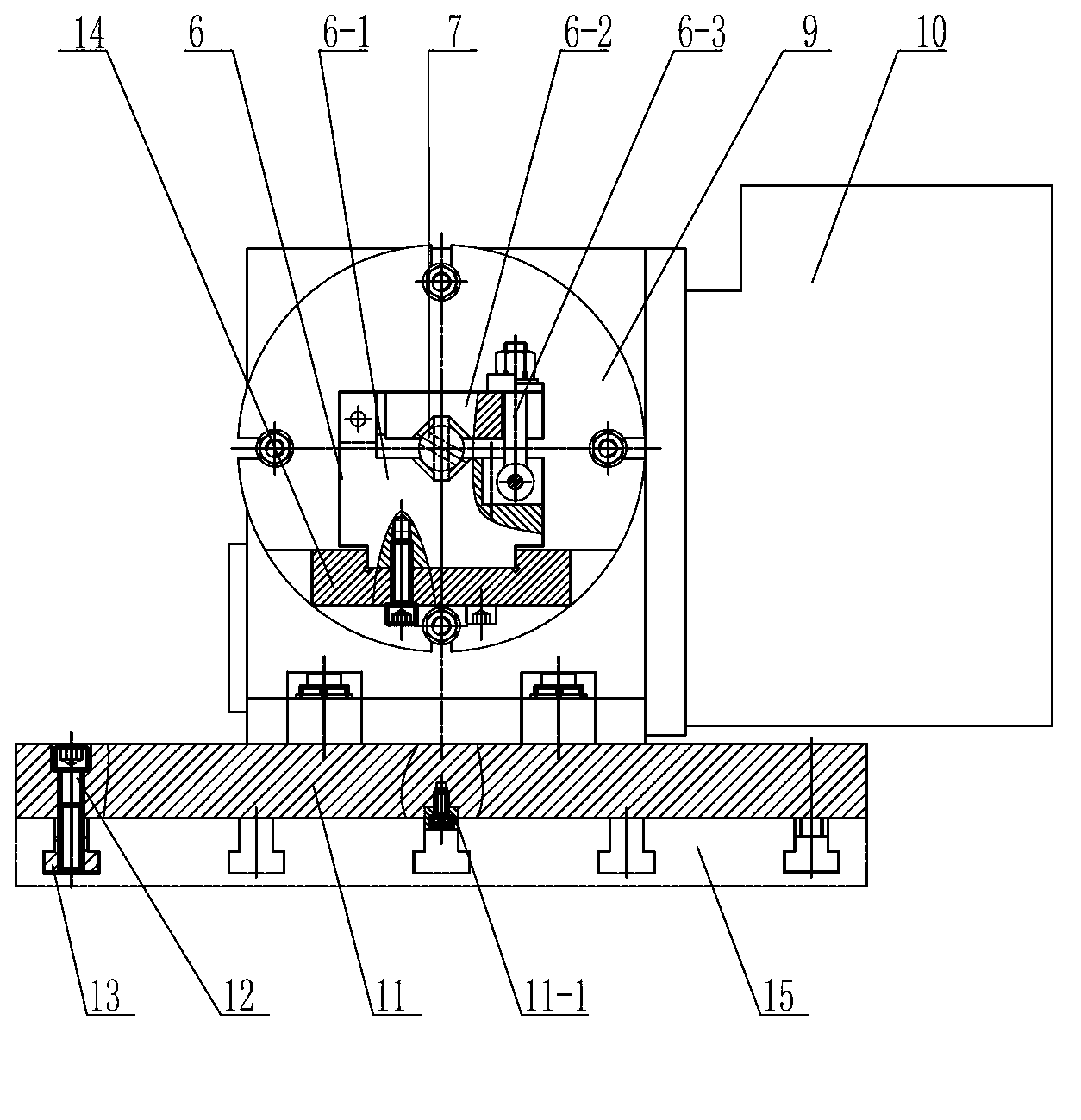 Slender axle multi-station different drilling fixture