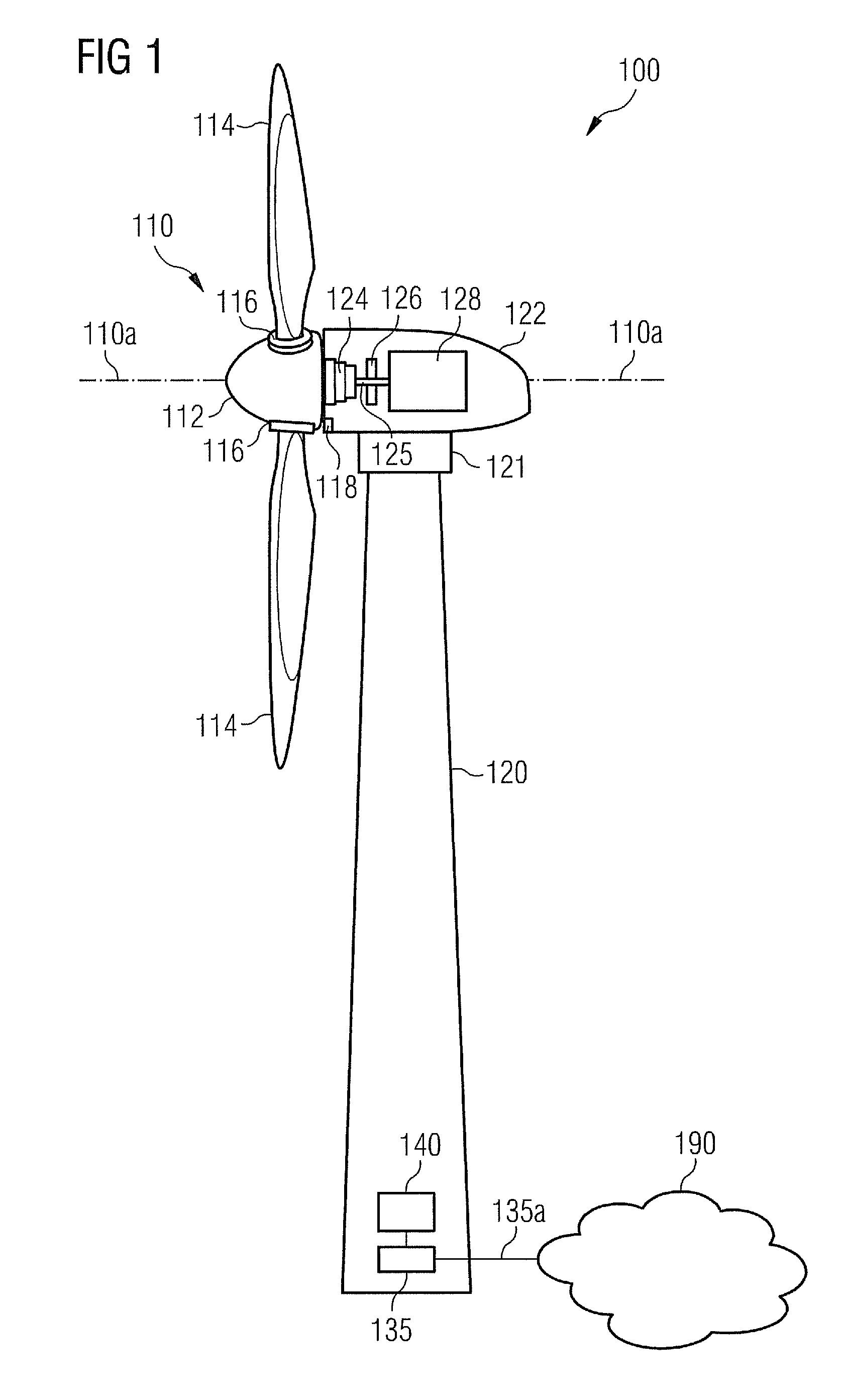 Control of the rotational speed of a wind turbine which is impeded to export electrical power to an electricity network