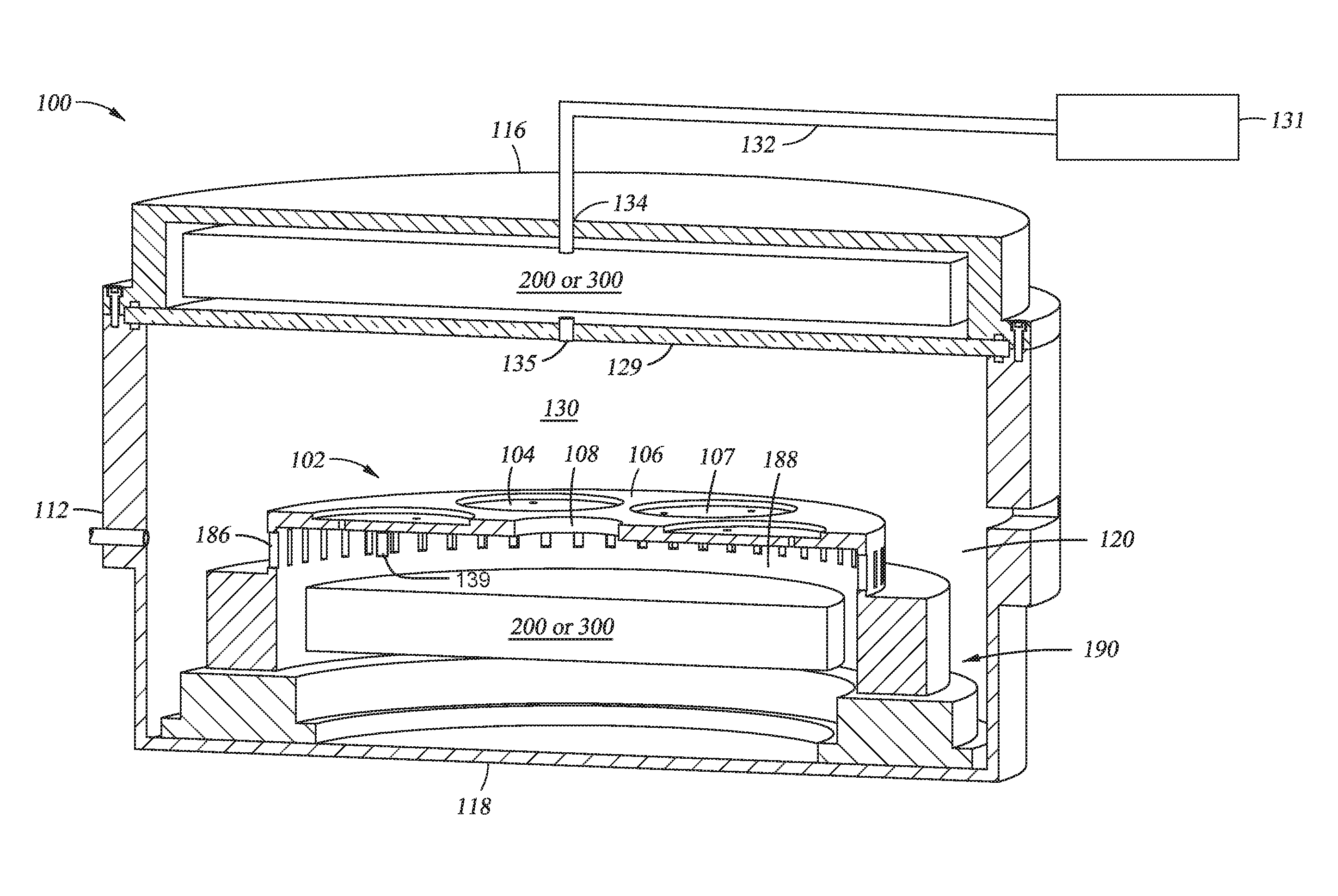 Lamp heating for process chamber