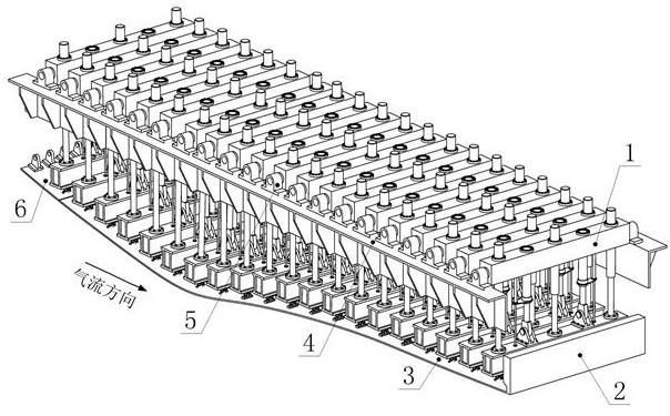 Hydraulic driving device applied to molded surface forming of wind tunnel nozzle