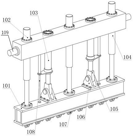 Hydraulic driving device applied to molded surface forming of wind tunnel nozzle