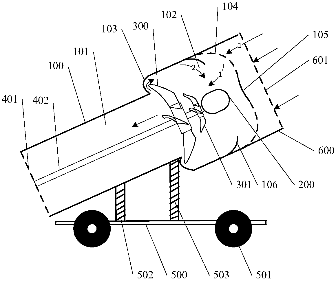 Special axial flow fan for gardening and collecting fallen leaves