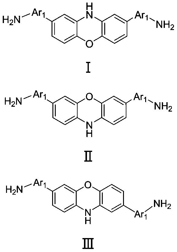 Diamine with novel structure and preparation method and application thereof