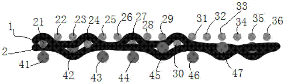 A dewatering wire for a crescent-shaped paper machine