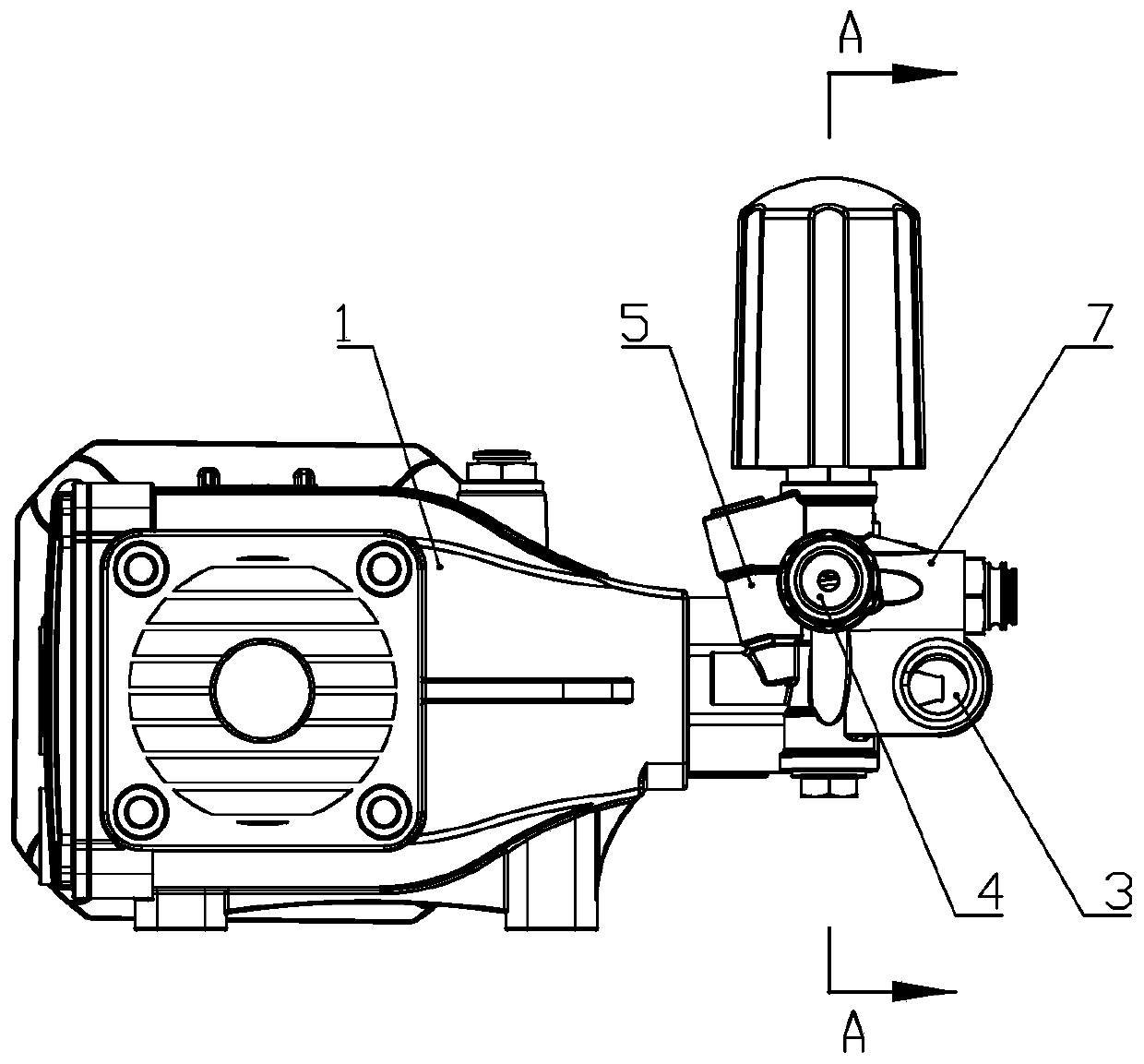 High-pressure cleaning machine achieving non-loaded starting and automatic starting and stopping