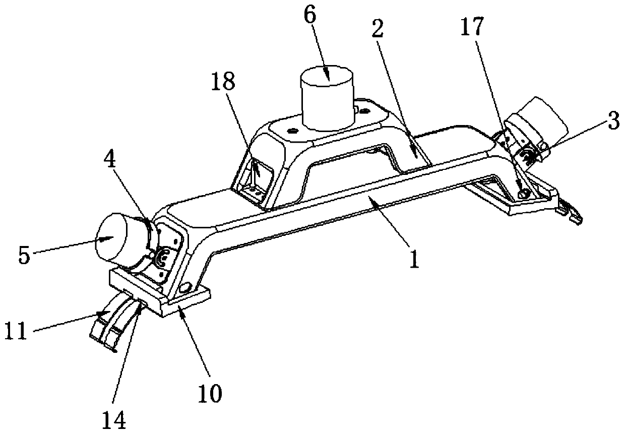 Combined intelligent driving automobile laser radar installation support