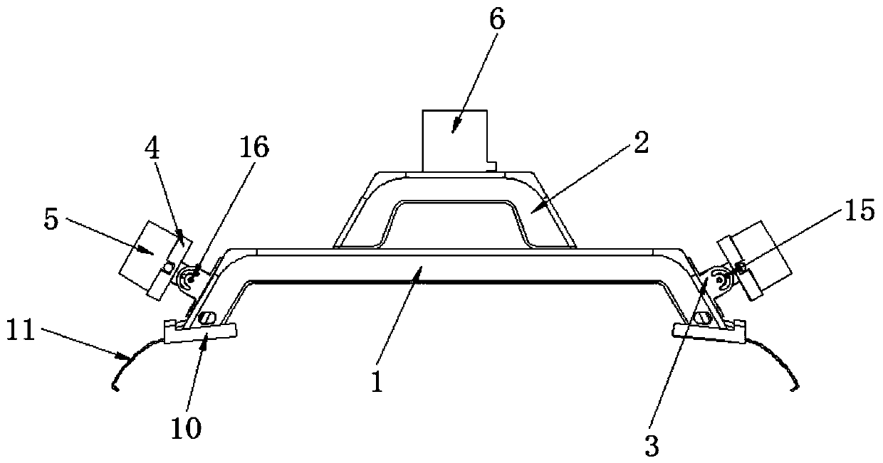 Combined intelligent driving automobile laser radar installation support