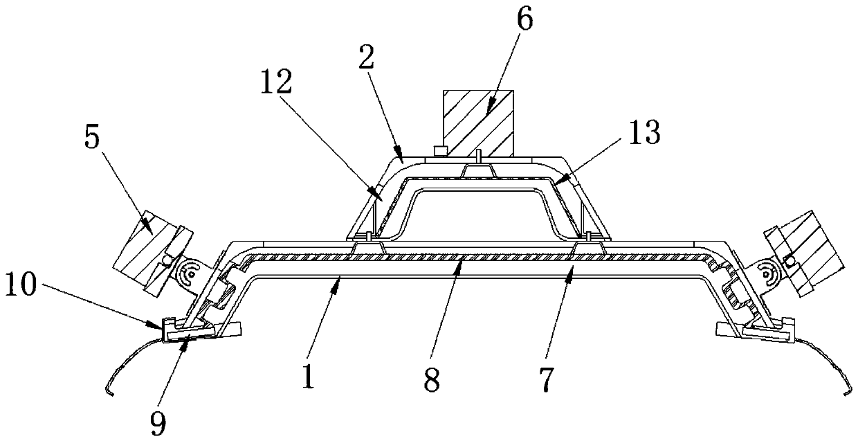 Combined intelligent driving automobile laser radar installation support