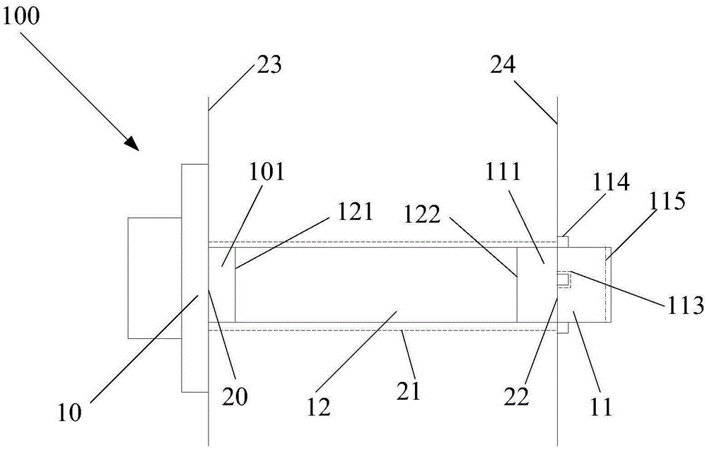 Air exchange air opening external element