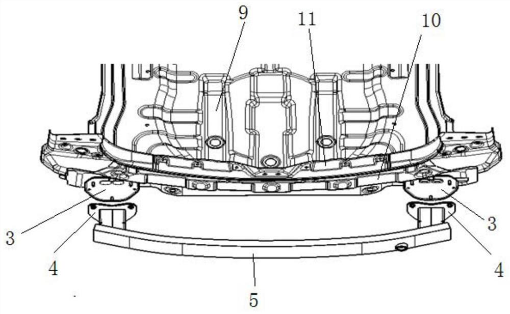 Automobile rear anti-collision beam connecting structure and rear anti-collision beam mounting method