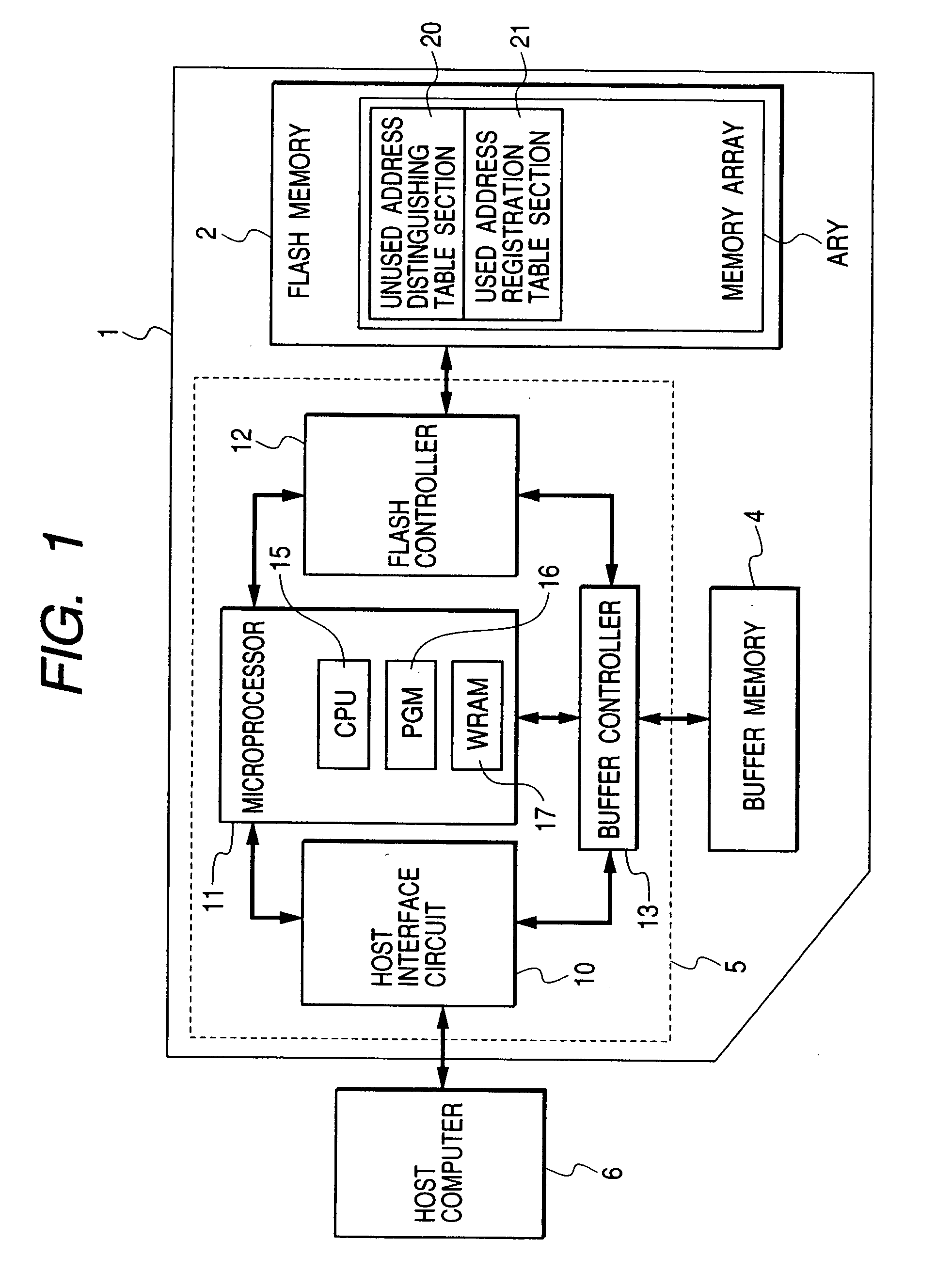 Nonvolatile memory wear leveling by data replacement processing