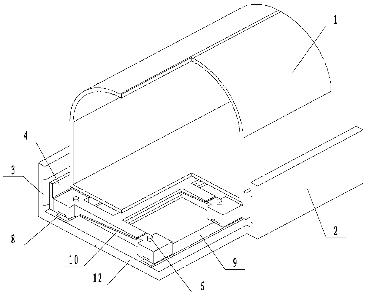 High-temperature superconducting magnetic suspension structure and high-temperature superconducting strip magnetic suspension train