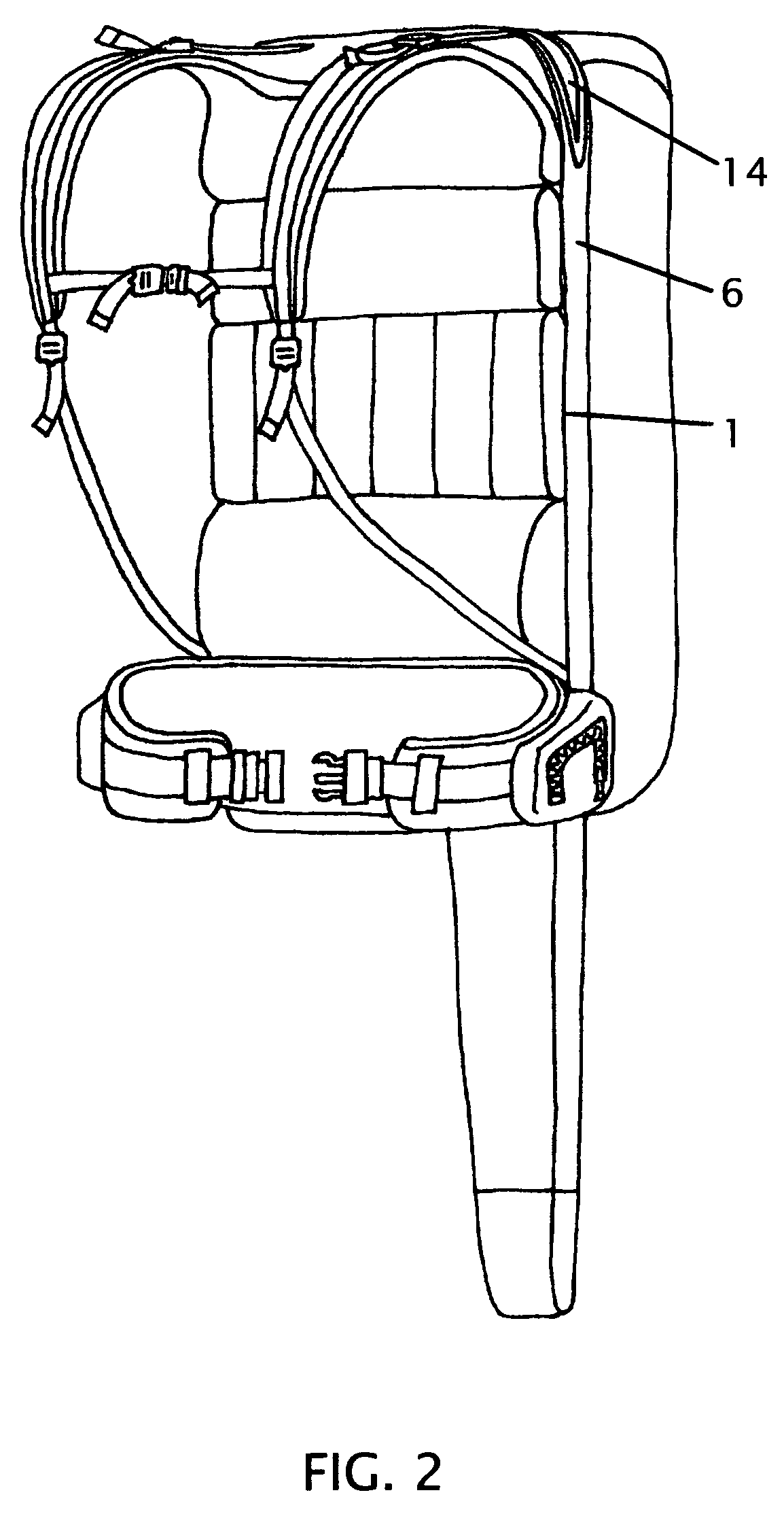 Backpack with incorporated gun scabbard