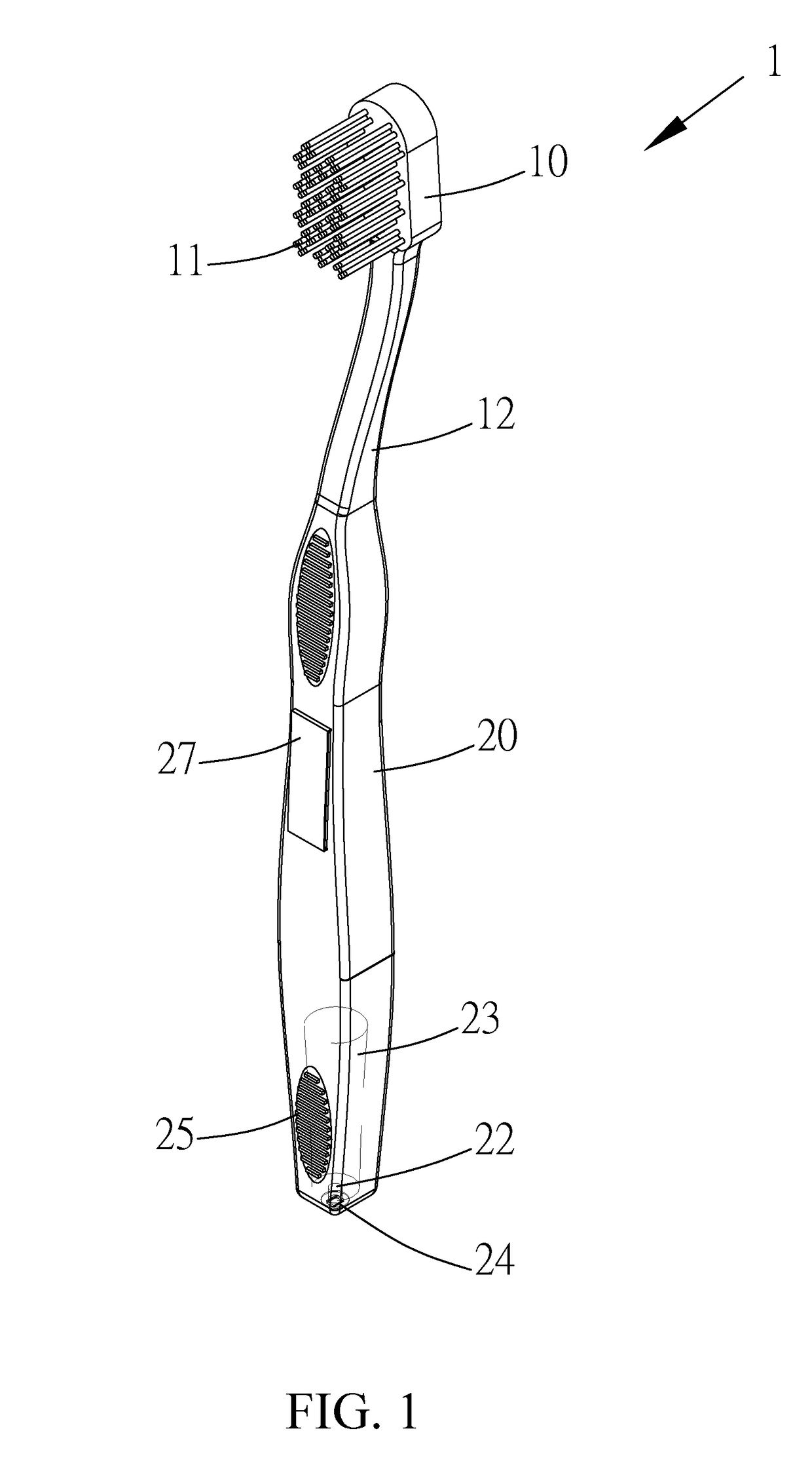 Structure of toothbrush