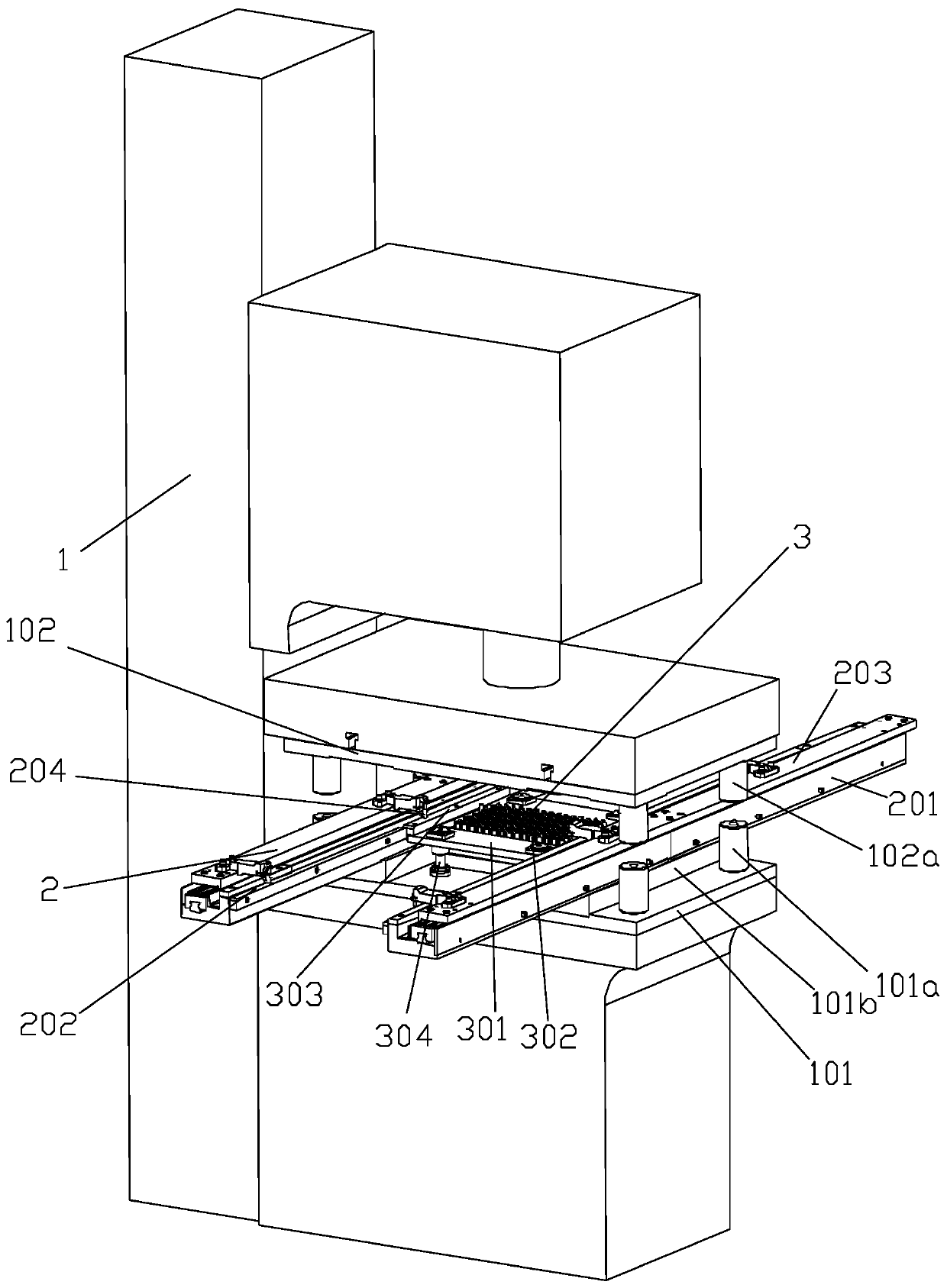 Reverse pressing system of nail shooting pill