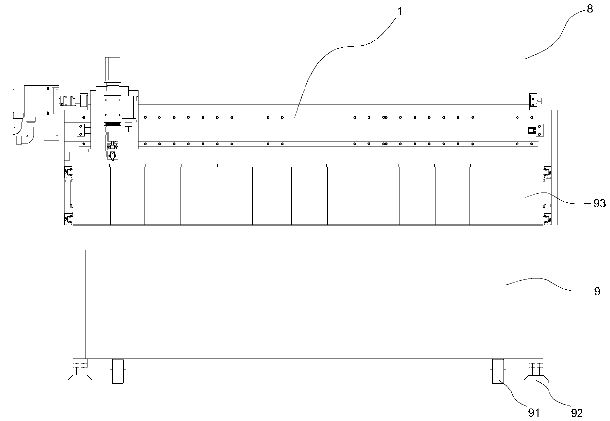 Glass cutting apparatus and glass cutting machine based on four-axis linkage