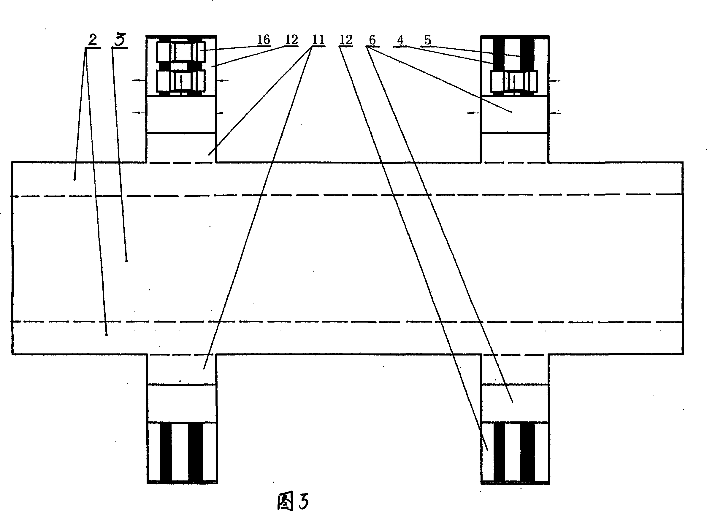 Double laneway transition passage layered transportation rolling way parallel parking type mechanical parking system