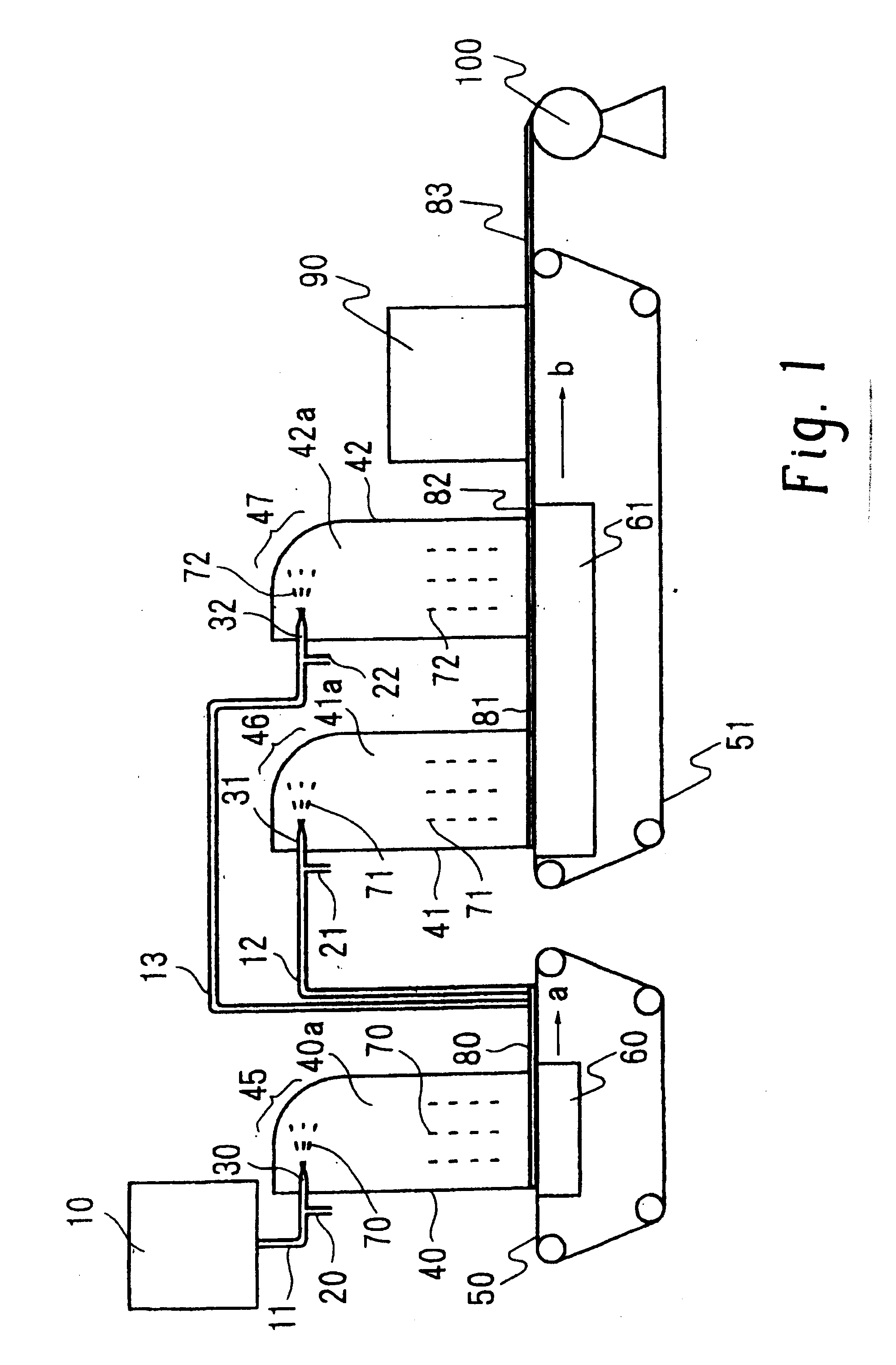 Fine-fibers-dispersed nonwoven fabric, process and apparatus for manufacturing same, and sheet material containing same