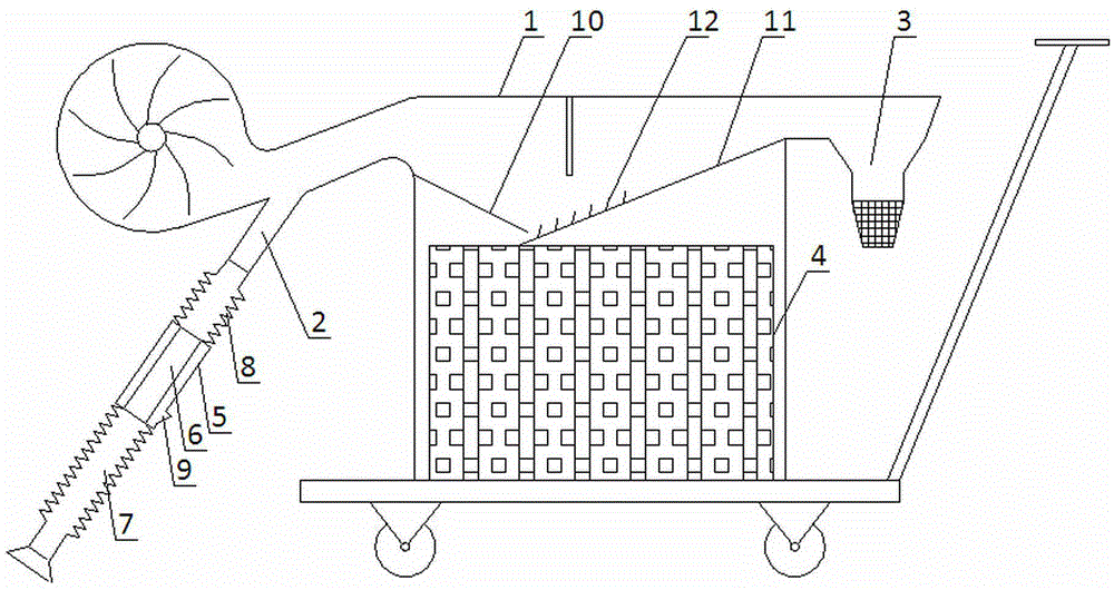 Chinese date picking machine for separating impurities successively