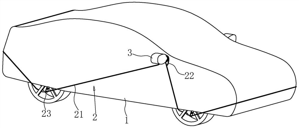 A restraint system for automobile cover and restraint method thereof