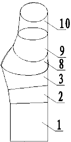 Symmetric Y-shaped steel branch pipe