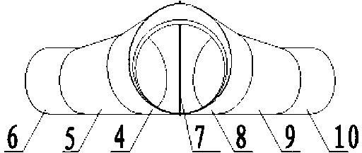 Symmetric Y-shaped steel branch pipe