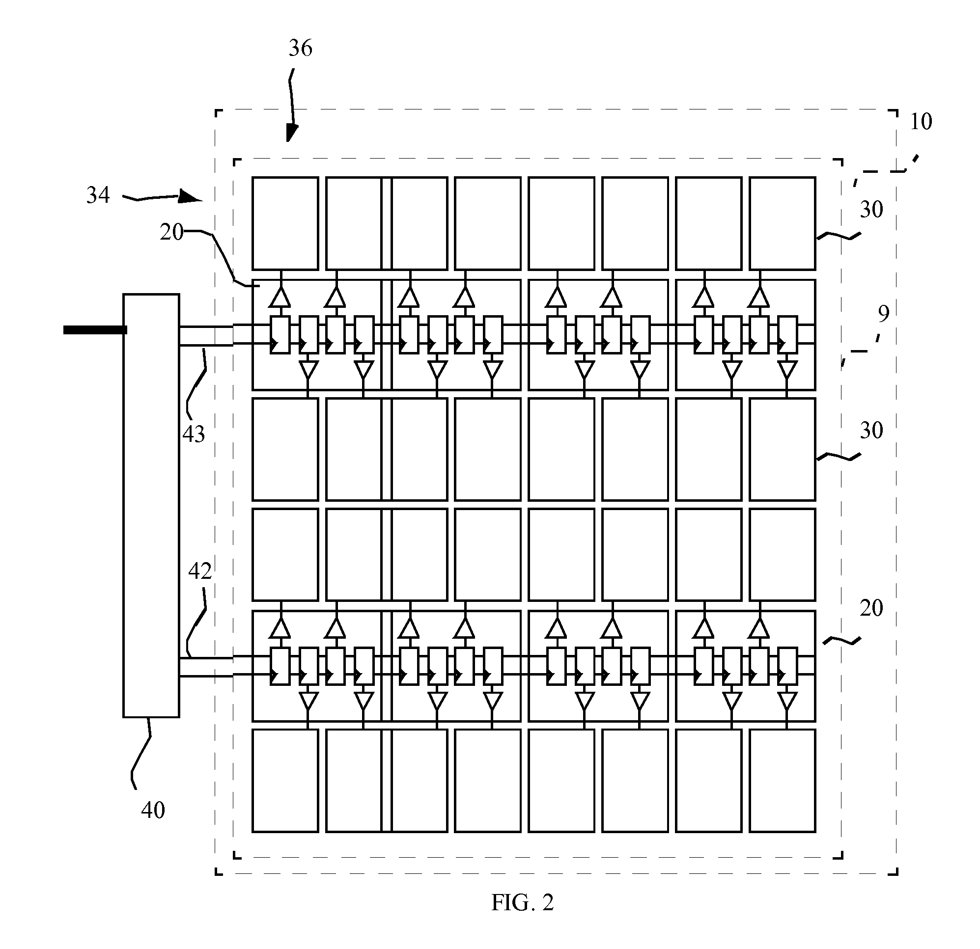 Chiplet display device with serial control